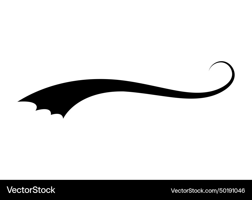 Swoosh typography text tail shape calligraphic Swoosh typography text tail shape calligraphic vector image