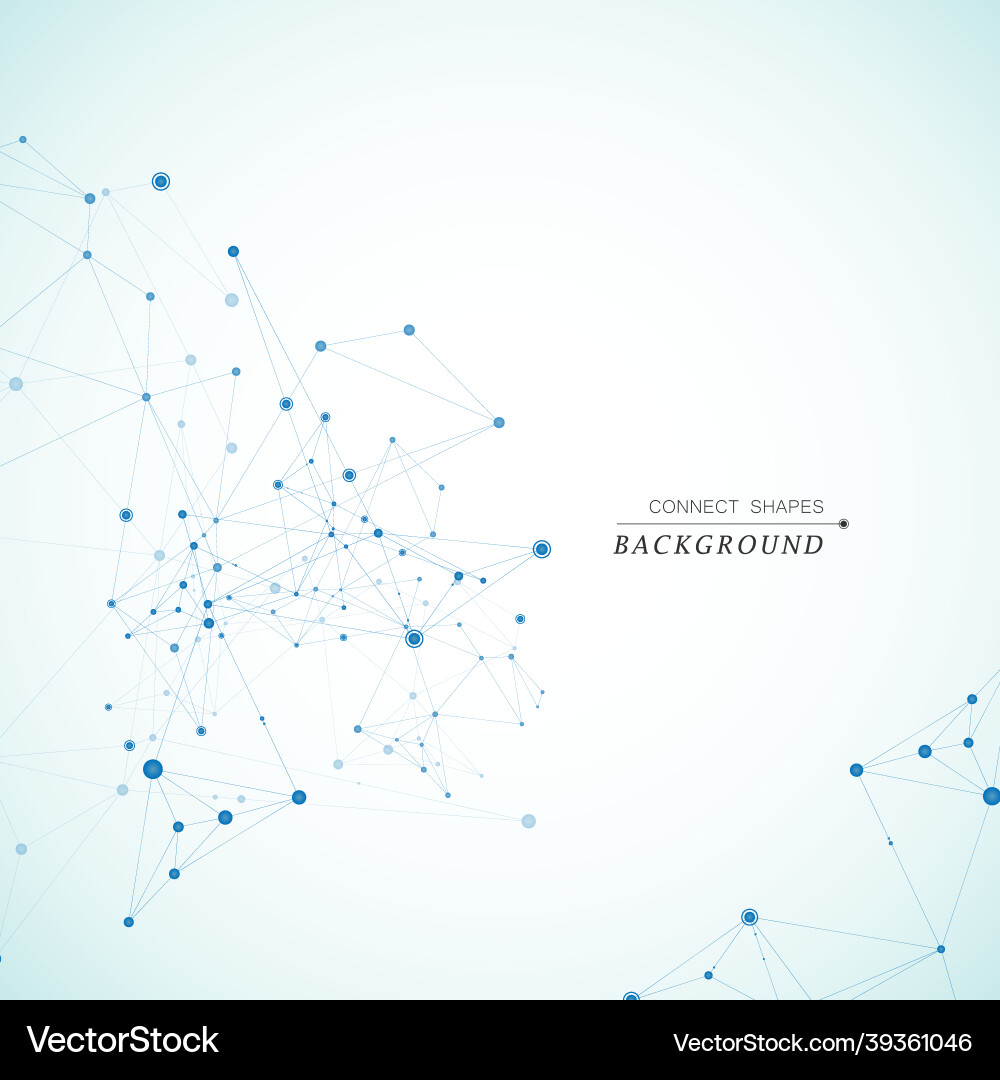 Technology network connect with points and lines Technology network connect with points and lines vector image