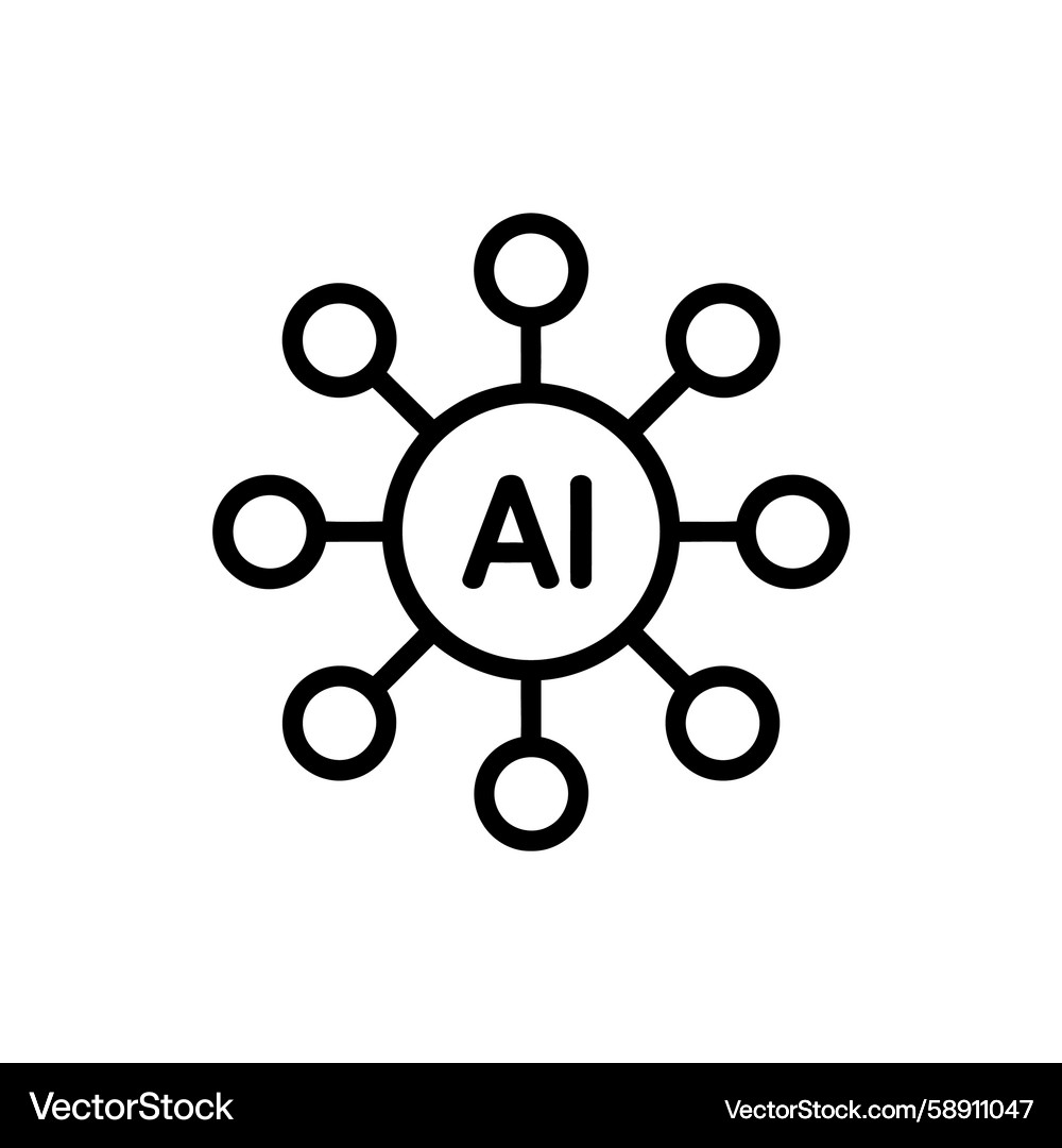AI Network & Intelligence Vector Image