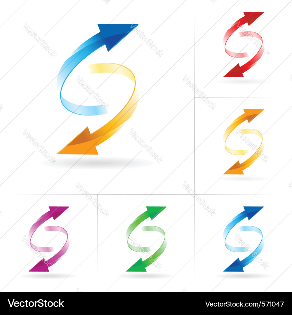 Circular Arrows in Motion vector image