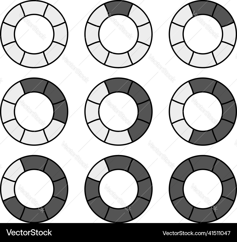 Circular circle pie chart graph infographic Circular circle pie chart graph infographic vector image