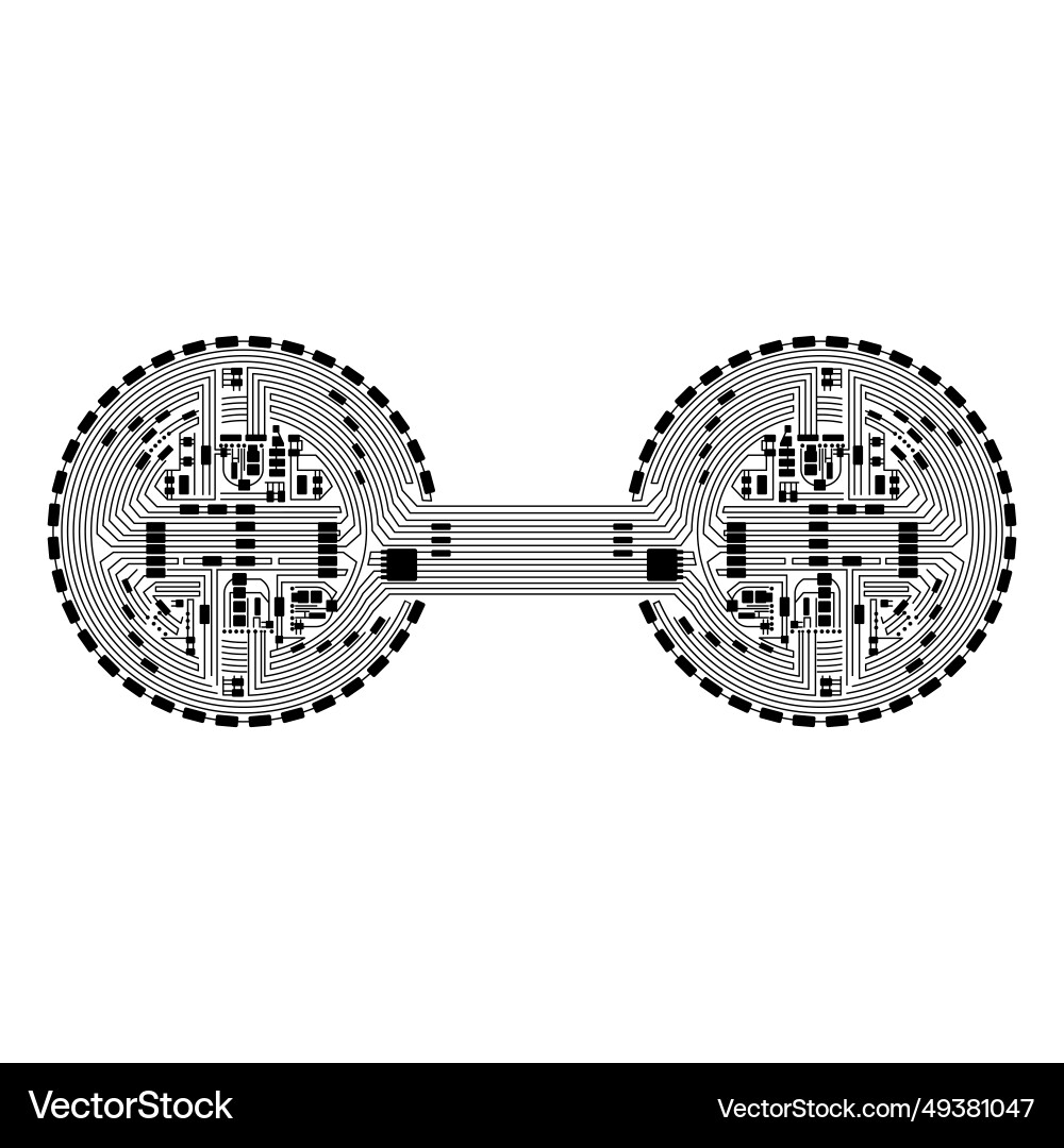 Crypto coin empty couple – Royalty-Free Vector | VectorStock