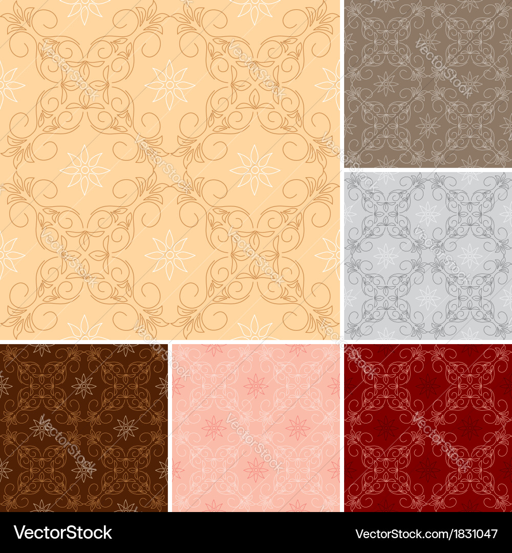 Dark and light seamless patterns for background Vector Image