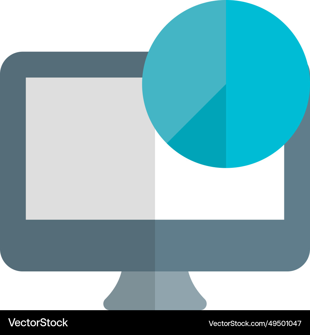 Displaying data visually in circular graph format vector image
