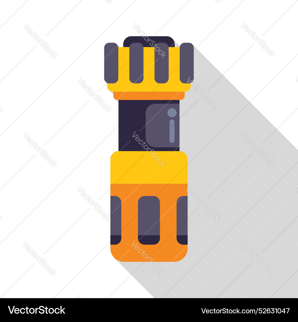 Flashlight using modern technology with long Vector Image