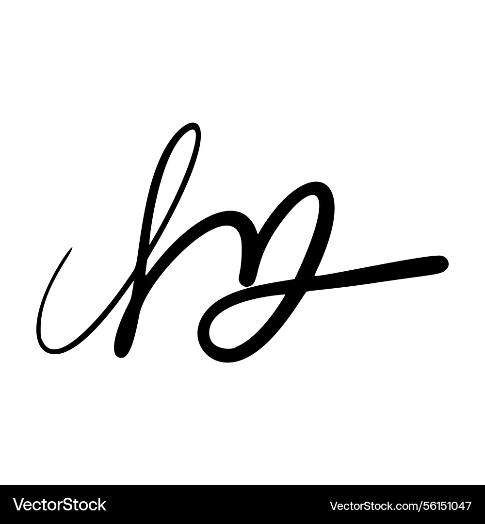 Handwritten signature name sign with random Handwritten signature name sign with random vector image