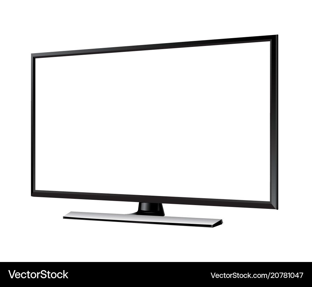 LCD Monitor Mockup - Modern Display Vector Image