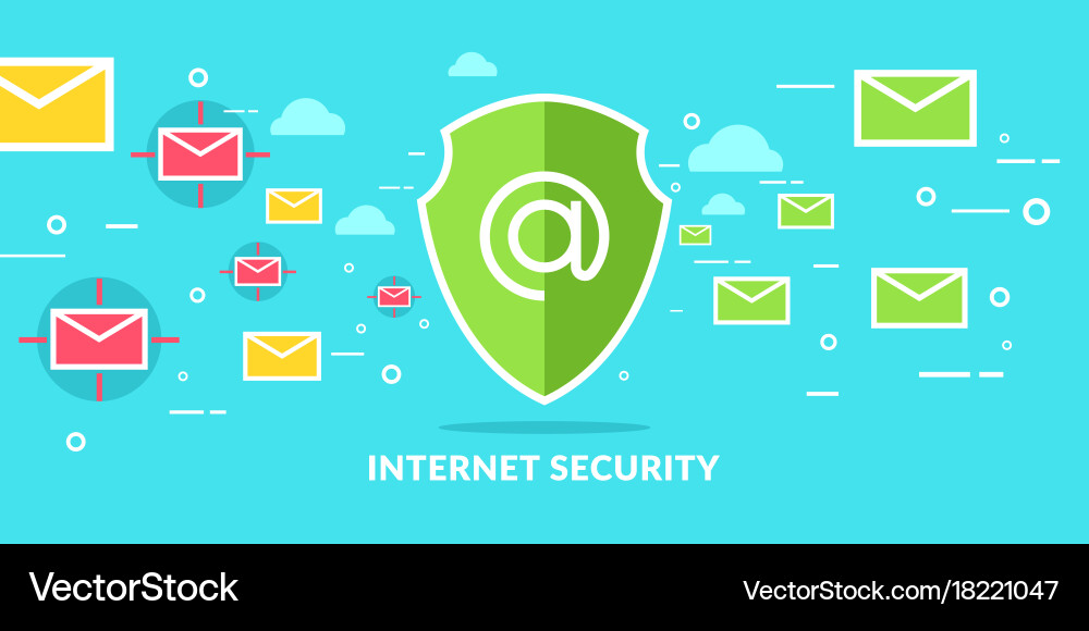 Modern in flat style data security vector image