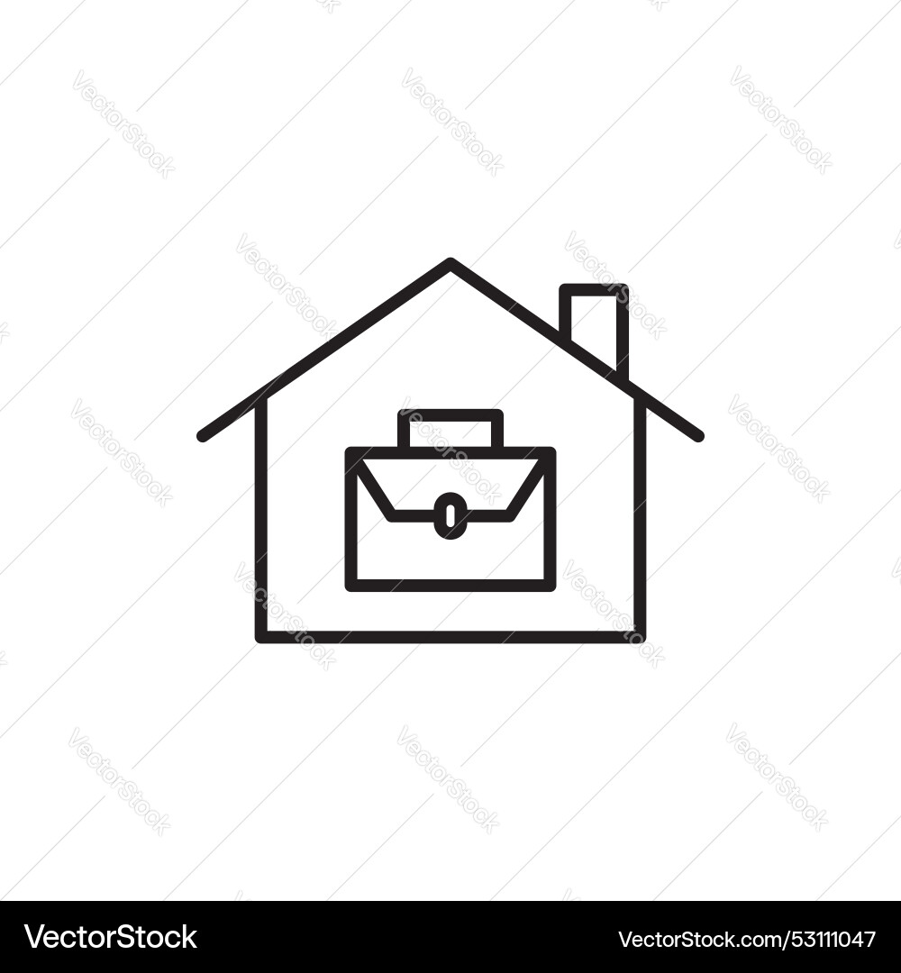 Remote work from home icon Royalty Free Vector Image