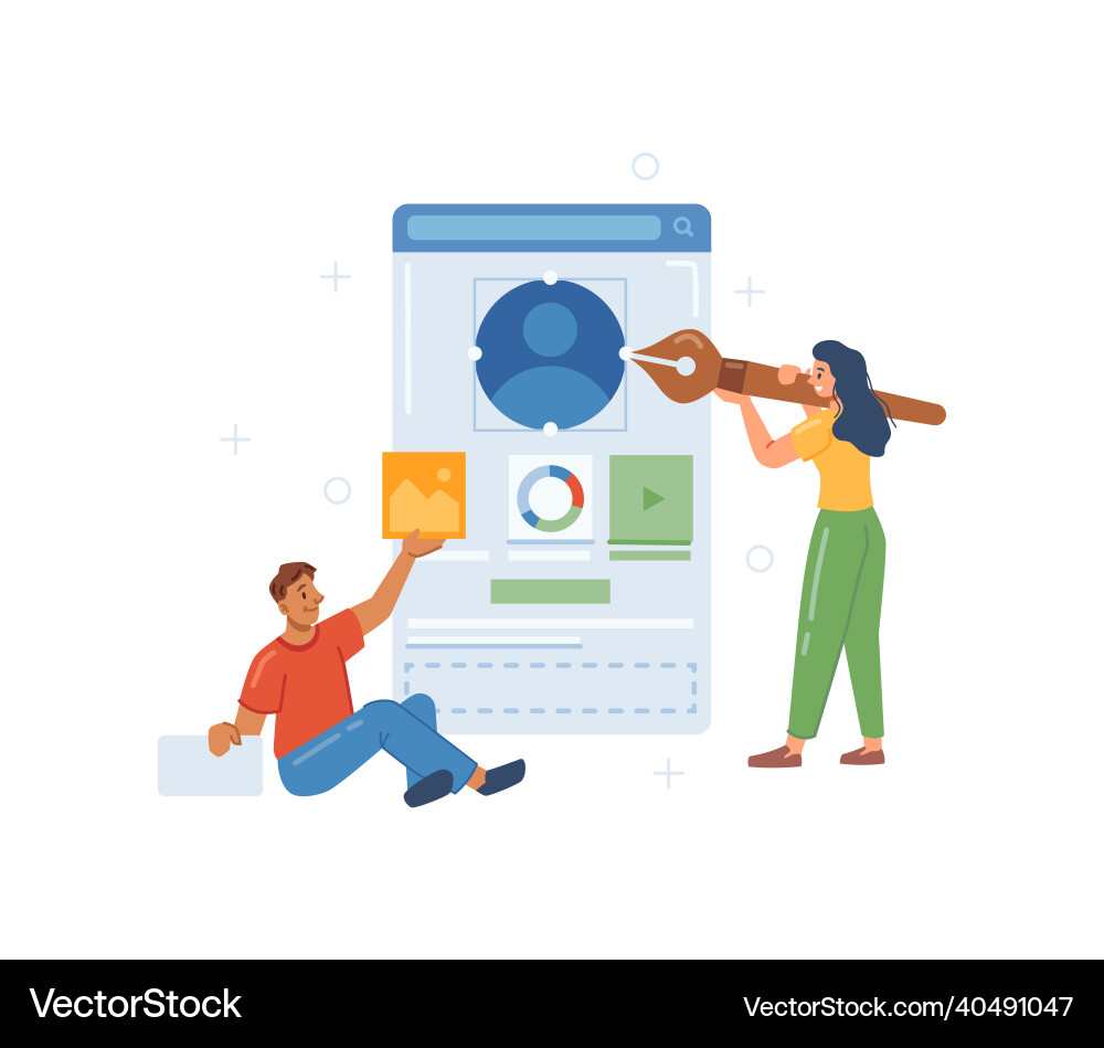User interface designing mobile applications User interface designing mobile applications vector image