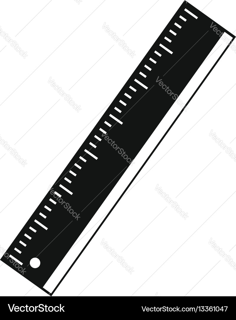 Yardstick icon simple style vector image