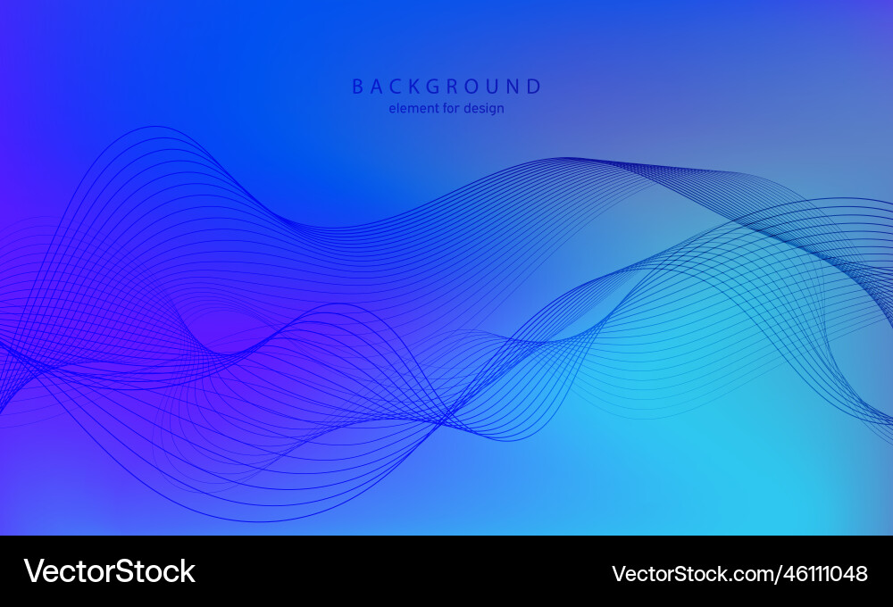Abstract gradient background wave element Abstract gradient background wave element vector image