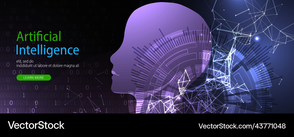 Artificial Intelligence Neural Network vector image