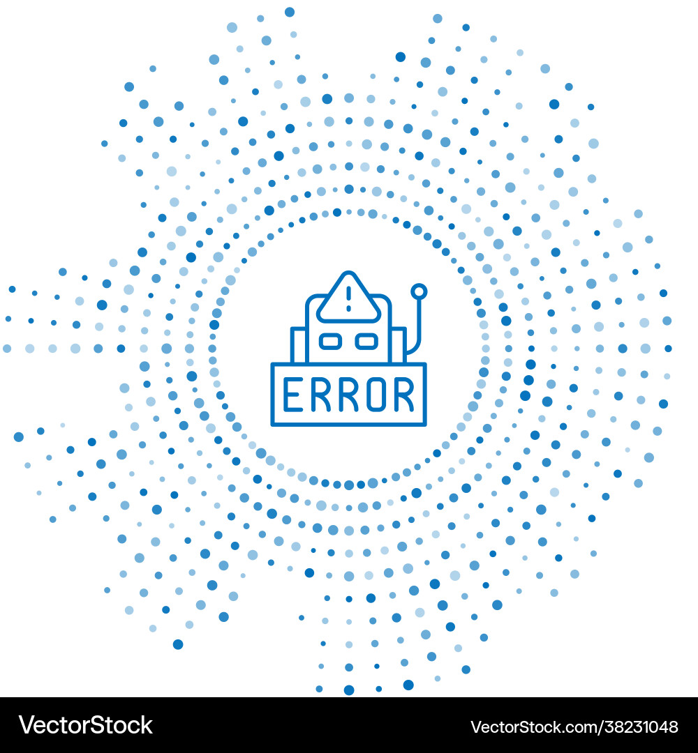 Blue line error in operation program Blue line error in operation program Vector Image