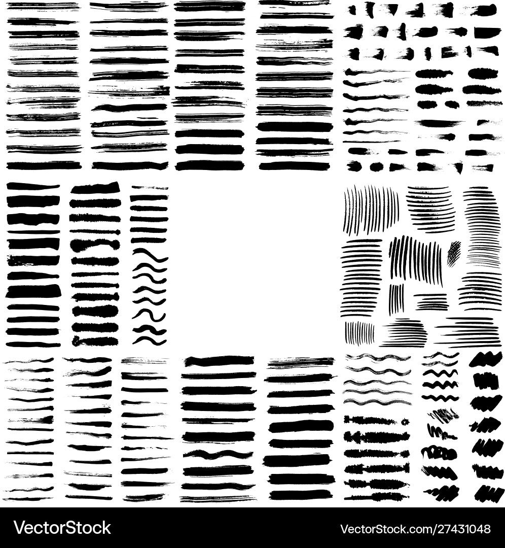 Brush strokes for text fields set Brush strokes for text fields set vector image