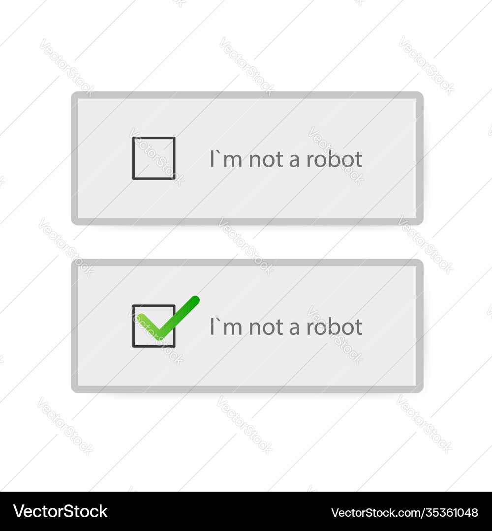Captcha ich bin kein Roboter-Computercode Captcha ich bin kein Roboter-Computercode vektorbild