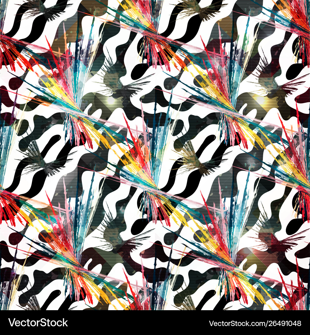 Colored abstract seamless pattern in graffiti Colored abstract seamless pattern in graffiti vector image