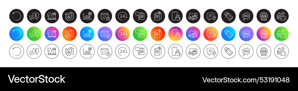 Document attachment timer and justice scales line Document attachment timer and justice scales line Vector Image