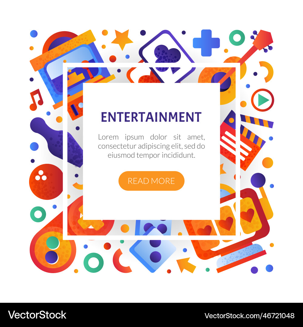 Game and entertainment object web design Game and entertainment object web design vector image