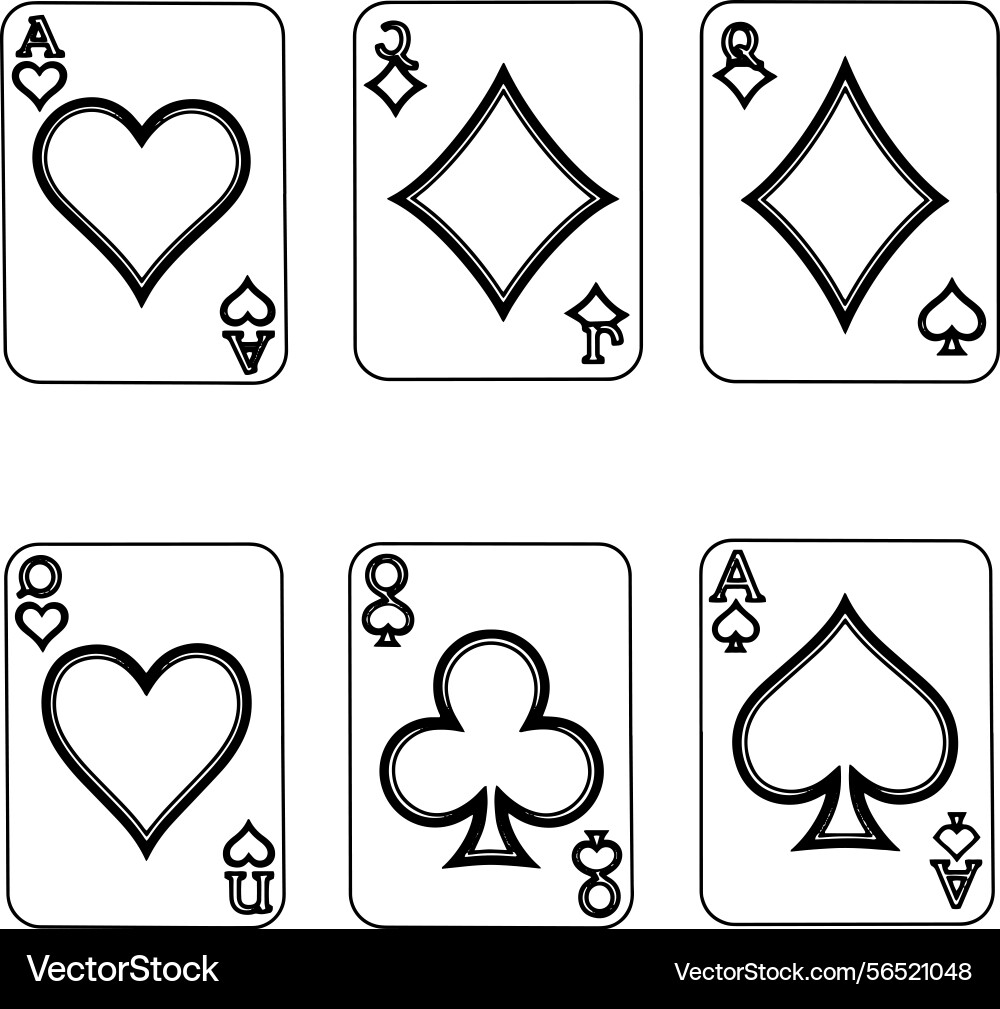How to create playing card artwork learn detailed Vector Image