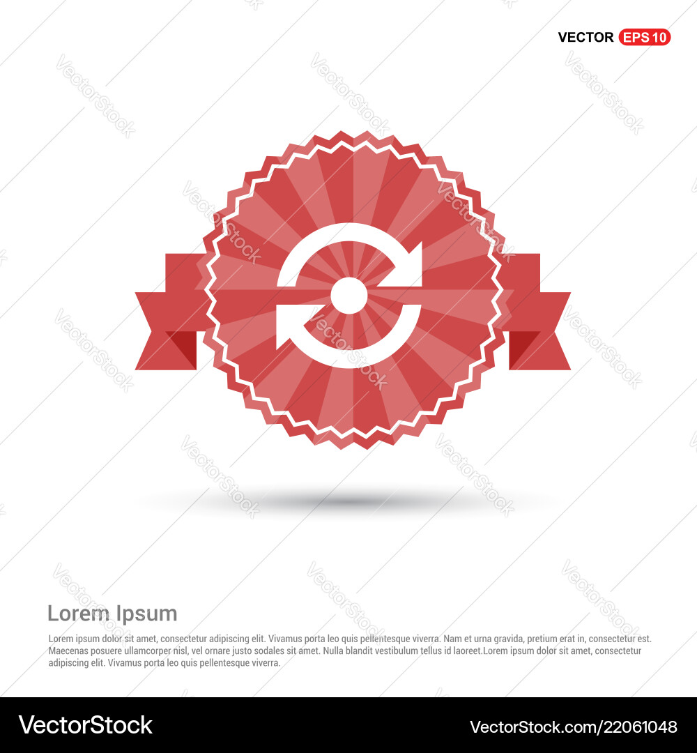 Red Refresh Reload Icon Vector Image