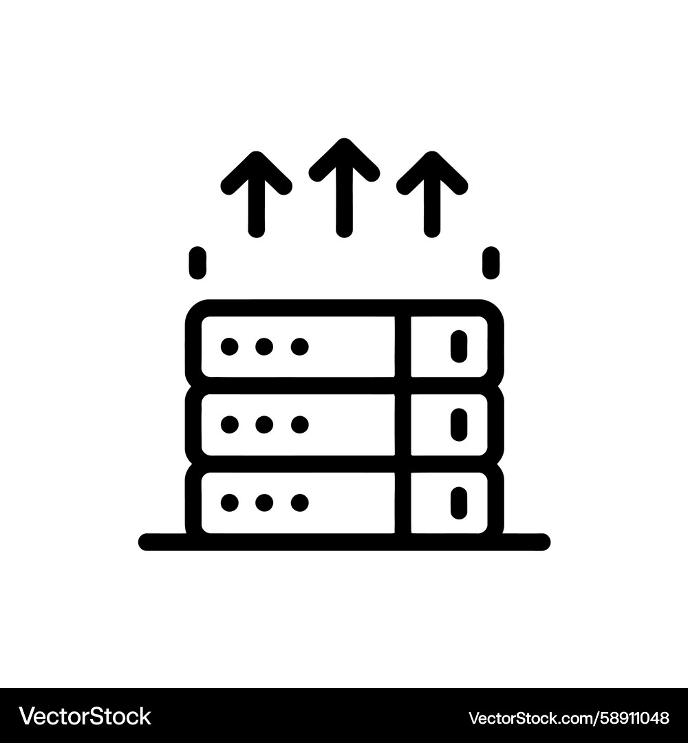 Server Data Upload Concept Vector Image