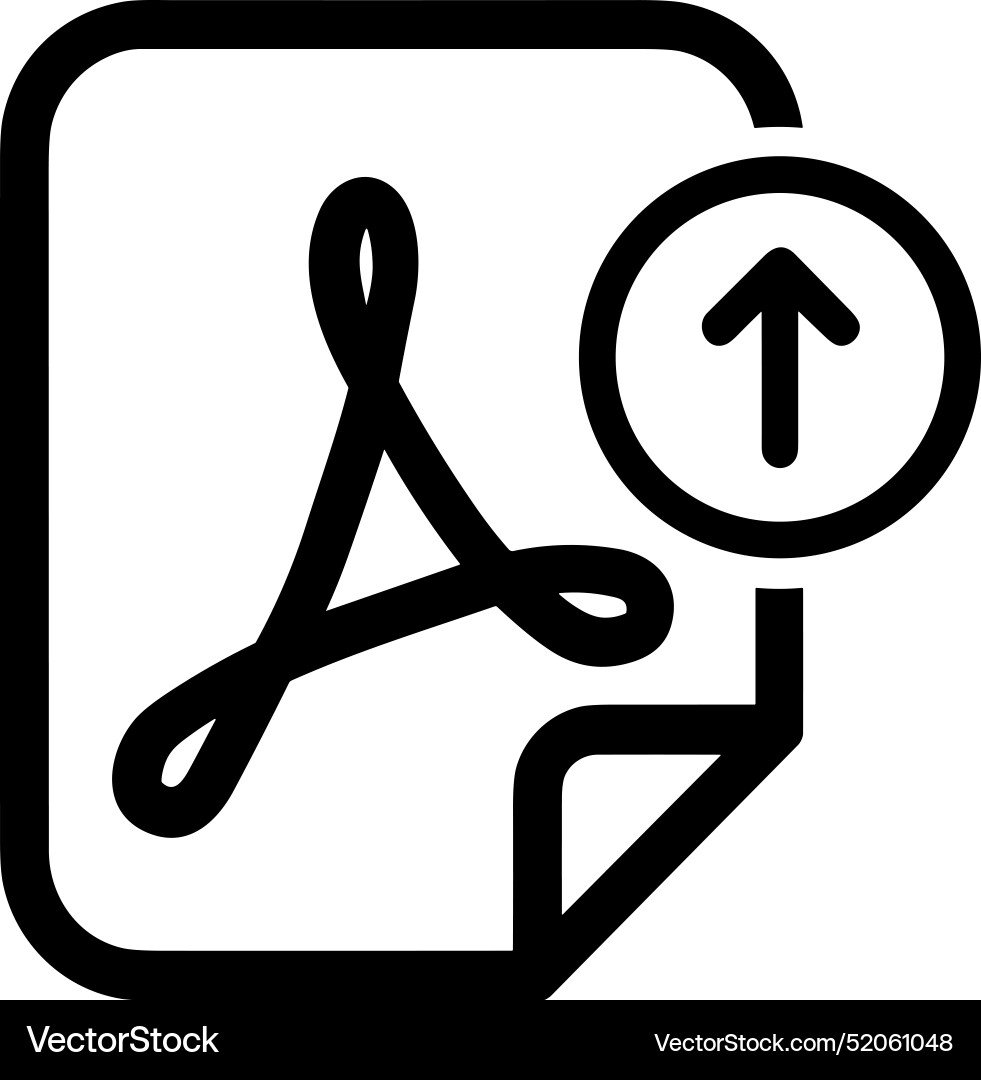 Upload outline icon symbol image Vector Image