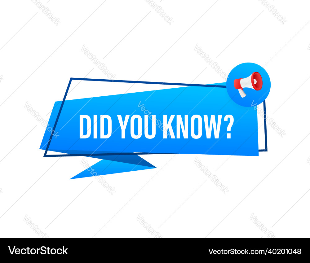 Wussten Sie dass Megaphone Label Stock Wussten Sie dass Megaphone Label Stock vektorbild