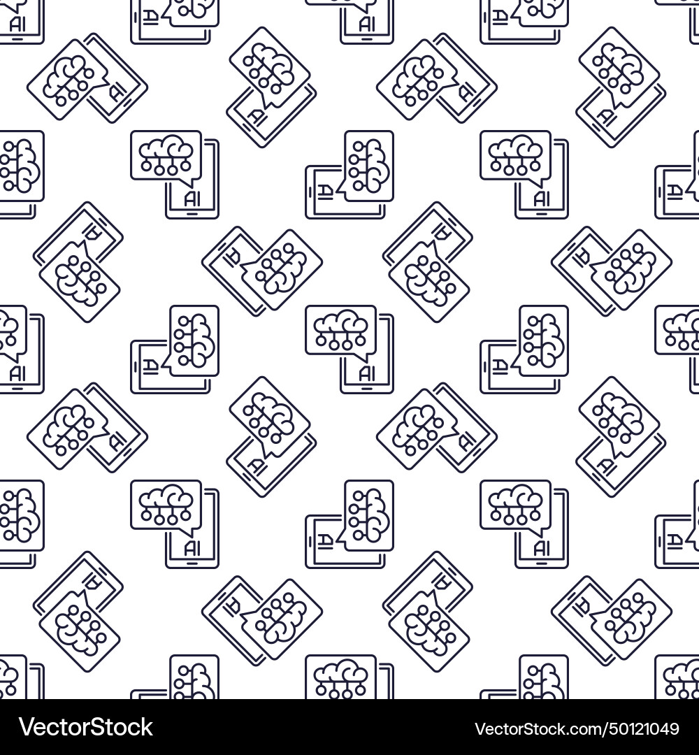 Ai smartphone with speech bubble artificial Ai smartphone with speech bubble artificial vector image