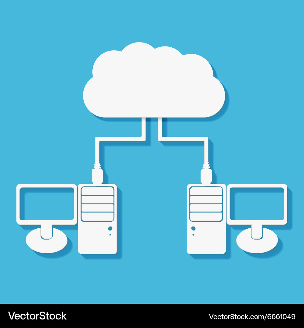 Cloud computing concept modern design template vector image
