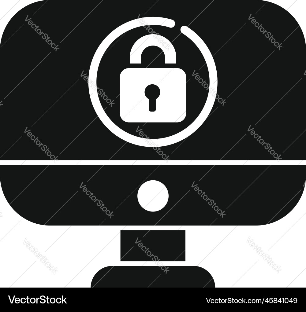 Computer ssl certificate icon simple safe Computer ssl certificate icon simple safe vector image