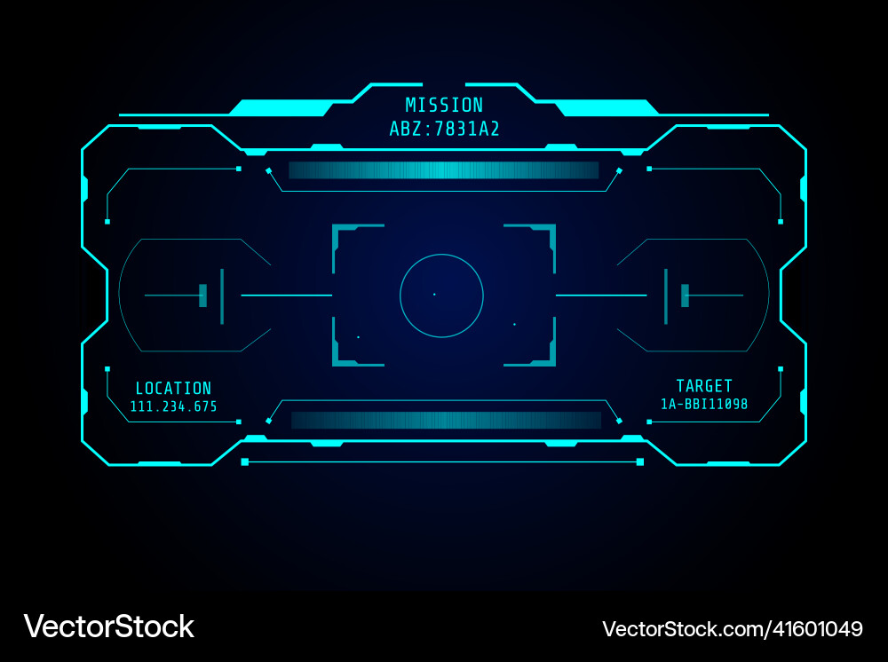 Digital HUD Interface Display vector image