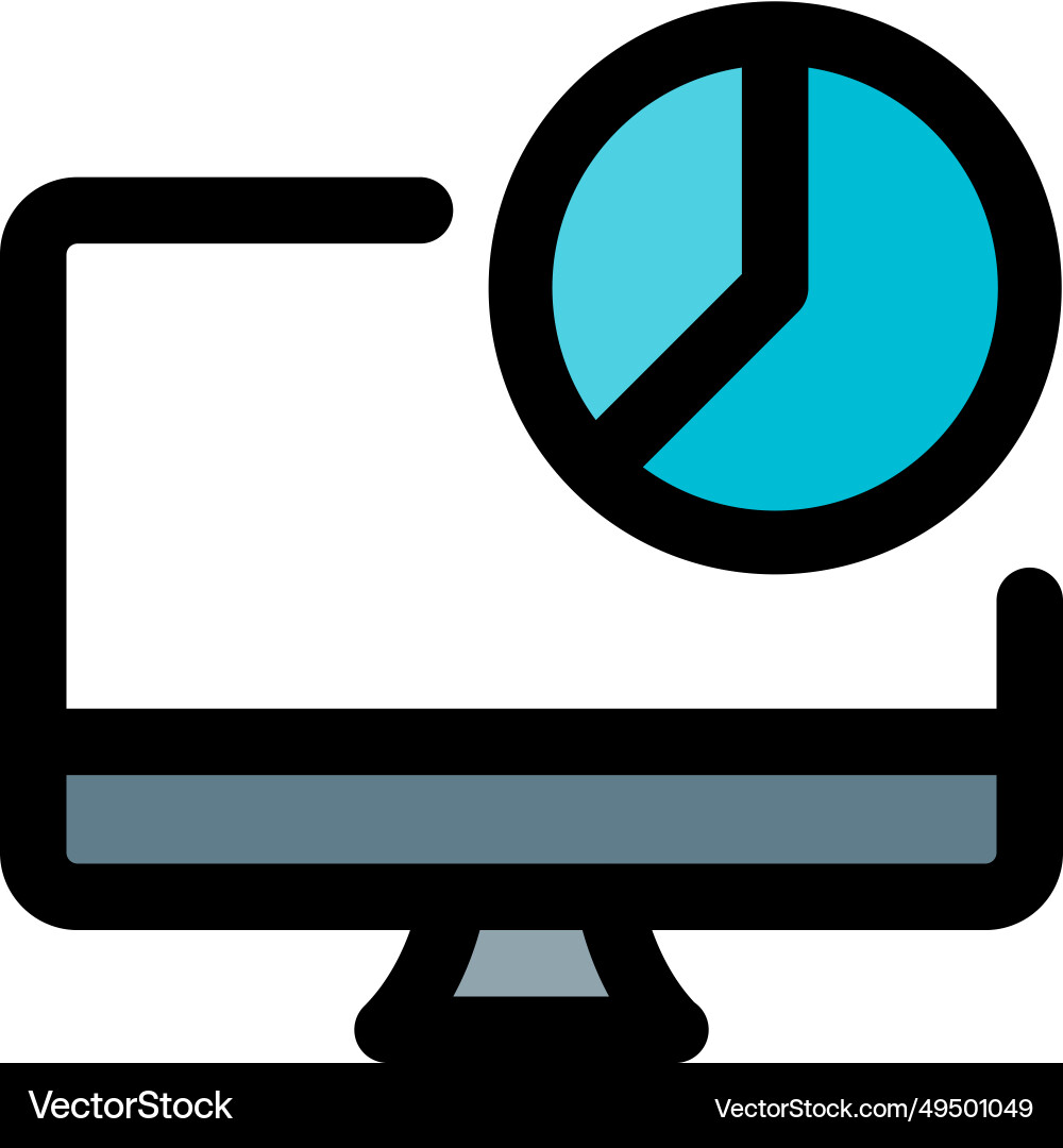 Displaying data visually in circular graph format vector image