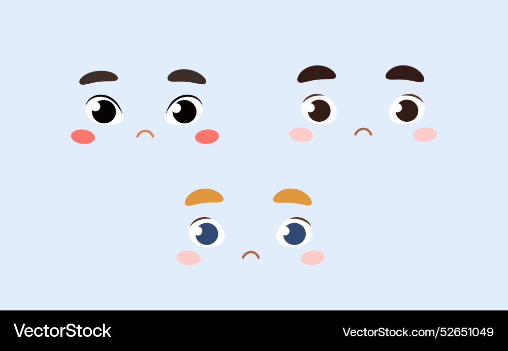 Man face constructor different emotions Vector Image
