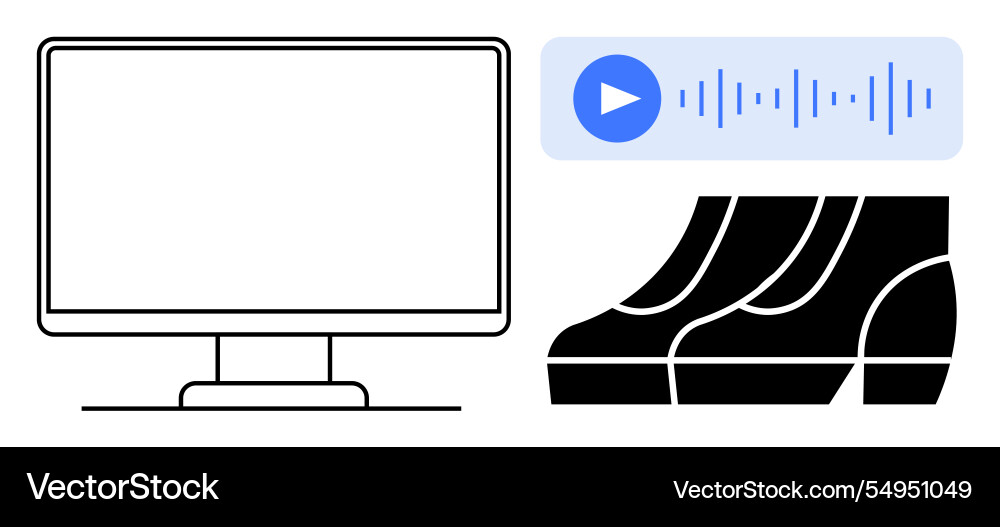 Modern technology elements featuring computer Modern technology elements featuring computer vector image