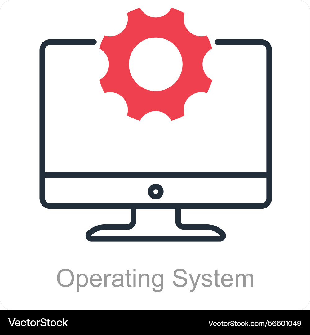 Operating system icon concept vector image
