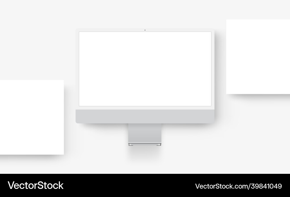Pc mockup with blank web pages Vector Image