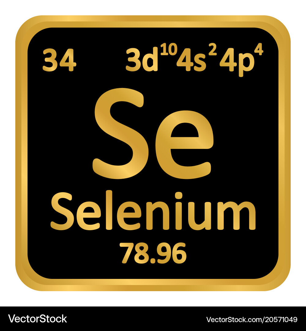 Periodic table element selenium icon Vector Image
