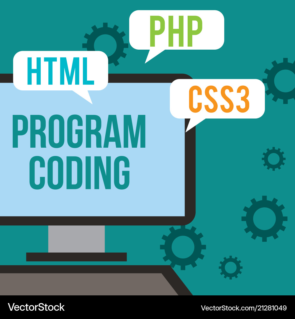 Program coding website vector image