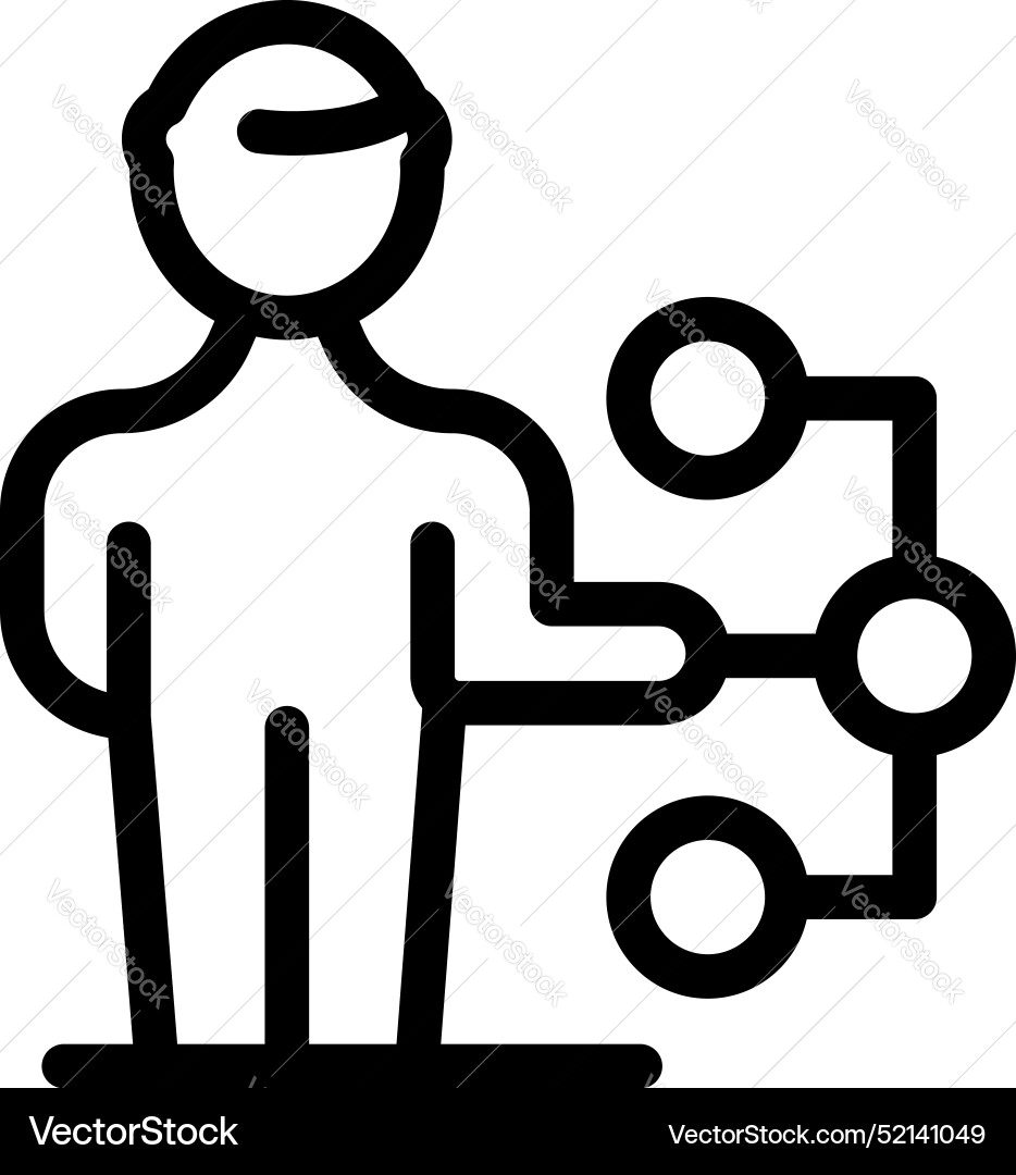Project manager managing workflow with gantt chart Project manager managing workflow with gantt chart vector image