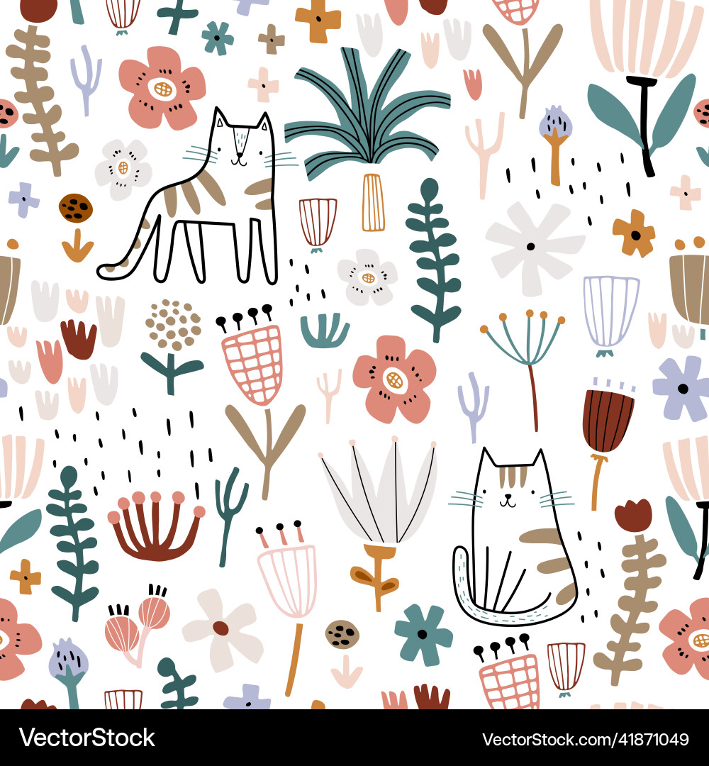 Seamless childish pattern with ute hand drawn Seamless childish pattern with ute hand drawn vector image