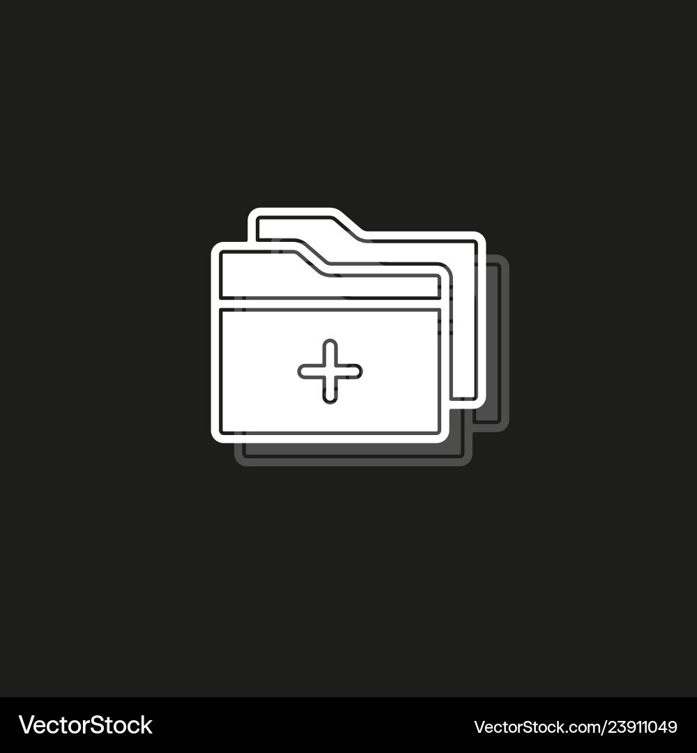 Simple add folder icon Simple add folder icon vector image