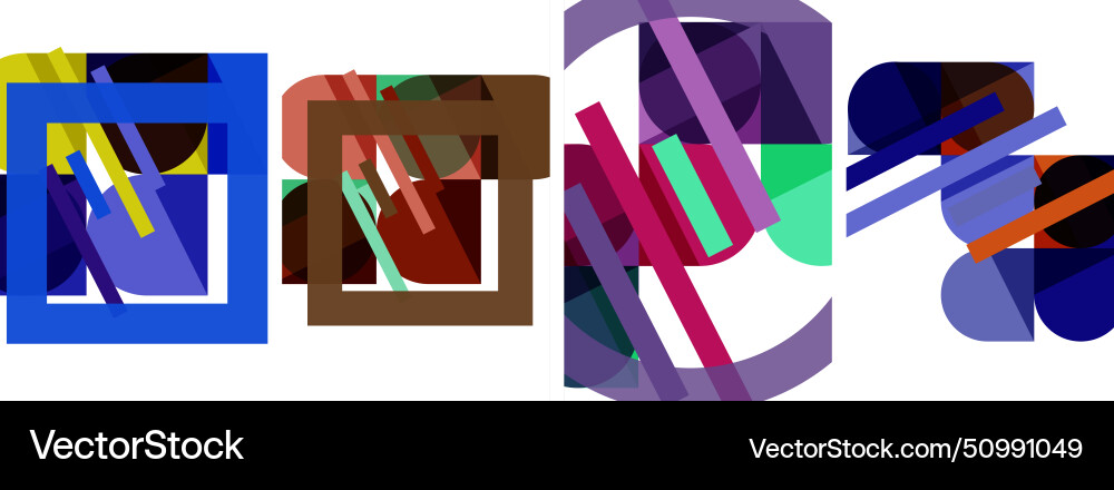 Stacked rectangles in various colors create Stacked rectangles in various colors create vector image