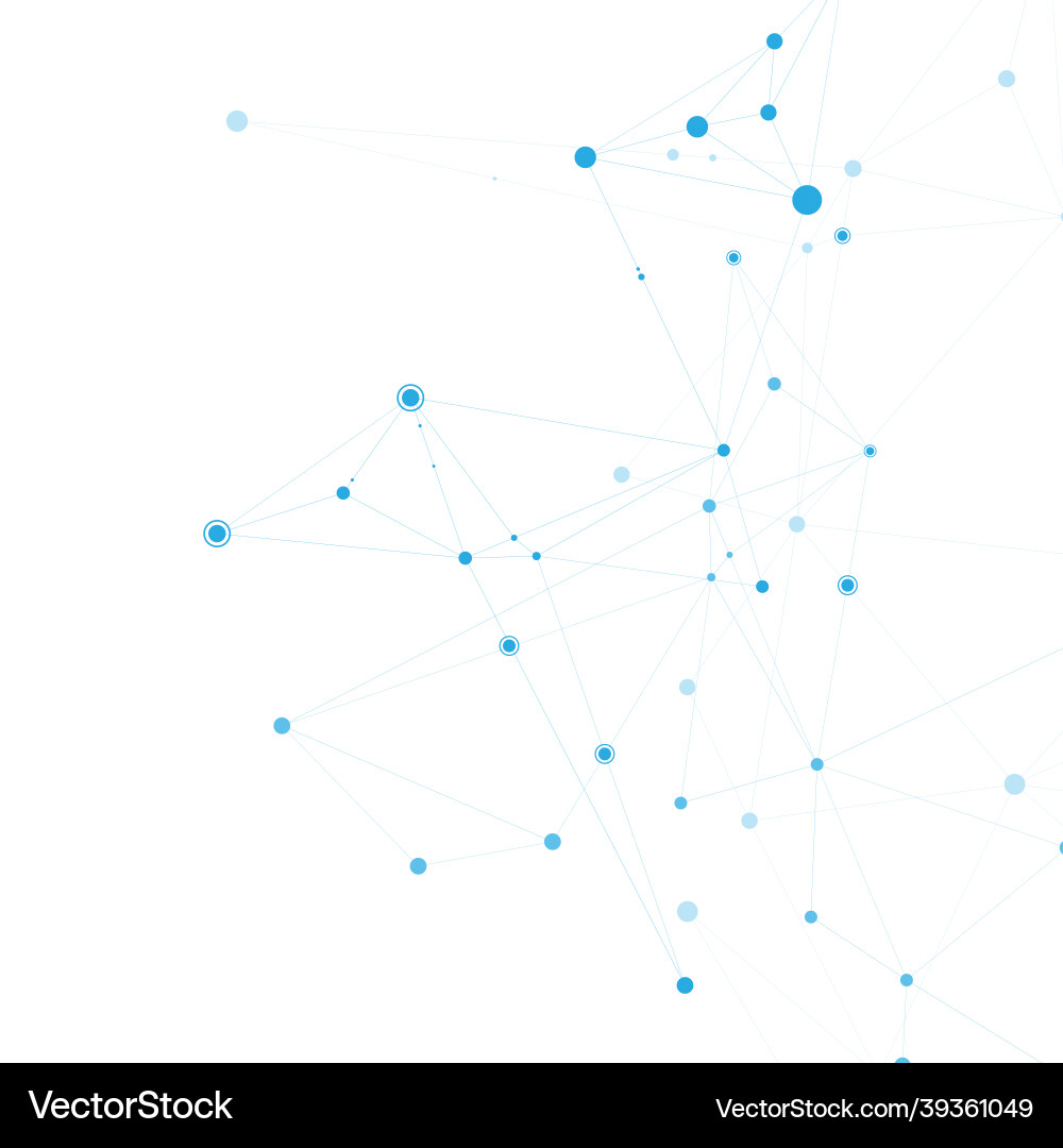 Technology network connect with points and lines vector image