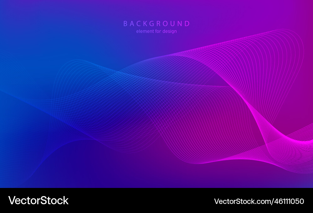 Abstract gradient background wave element Vector Image