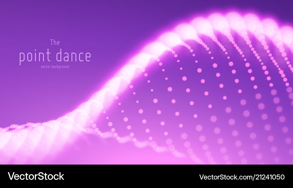 Abstract violet particle wave points array Abstract violet particle wave points array Vector Image