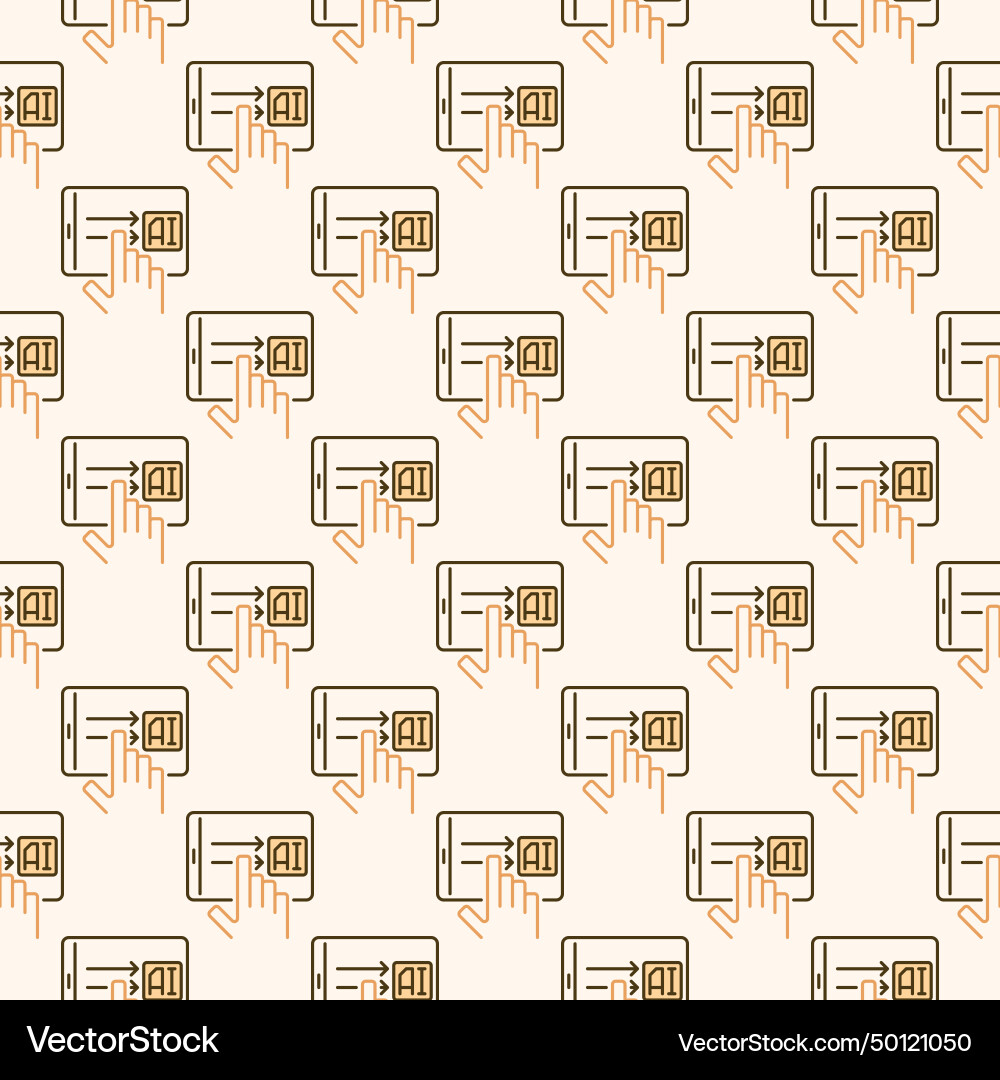 Ai tablet artificial intelligence device colored vector image