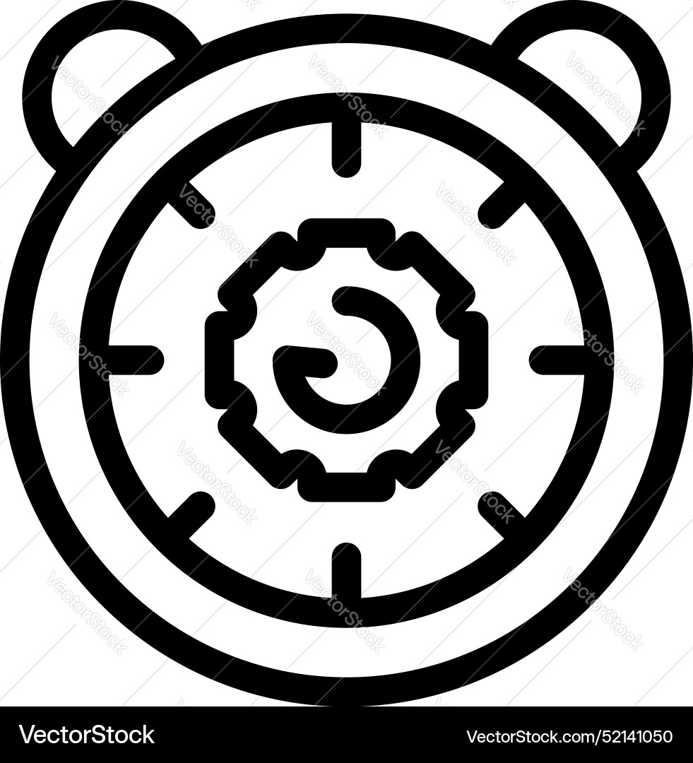 Alarm clock showing configuration gear for time Alarm clock showing configuration gear for time vector image