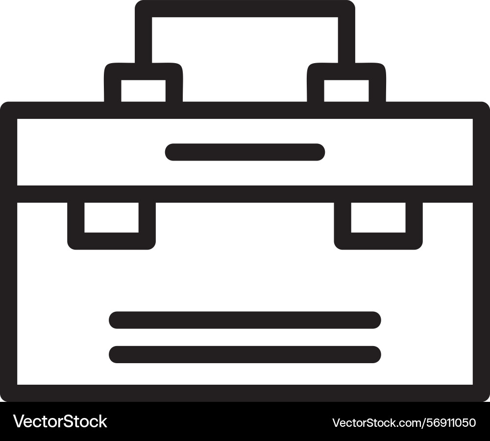 Briefcase linear style icon design Vector Image