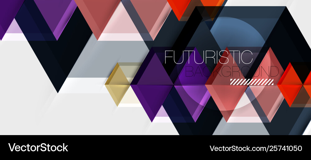 Geometric triangle and hexagon abstract background Vector Image